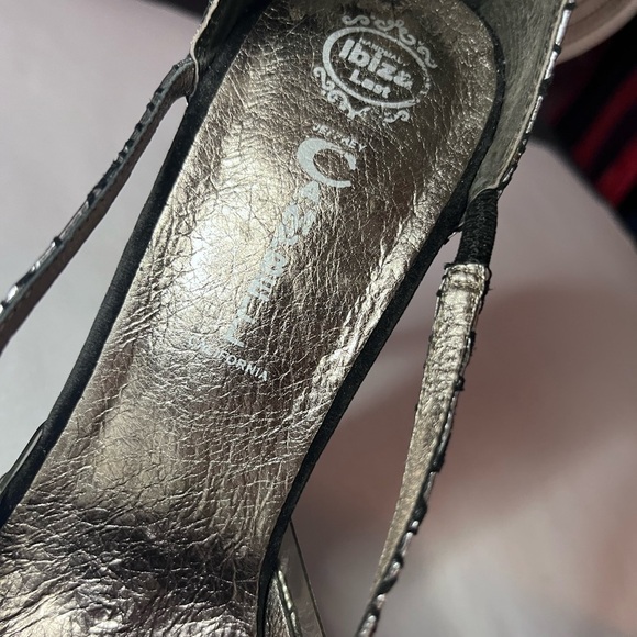 Jeffrey Campbell handmade silver ankle wrap pointy toe high heel shoes size 9.5 - Picture 5 of 17